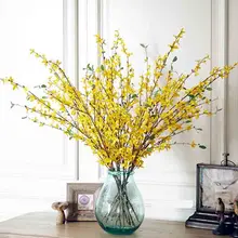 New Artifical Flower Decoration Yellow Primrose Silk Flower Home Wedding Decoration Design Houses Sitting Room Dining-room Porch