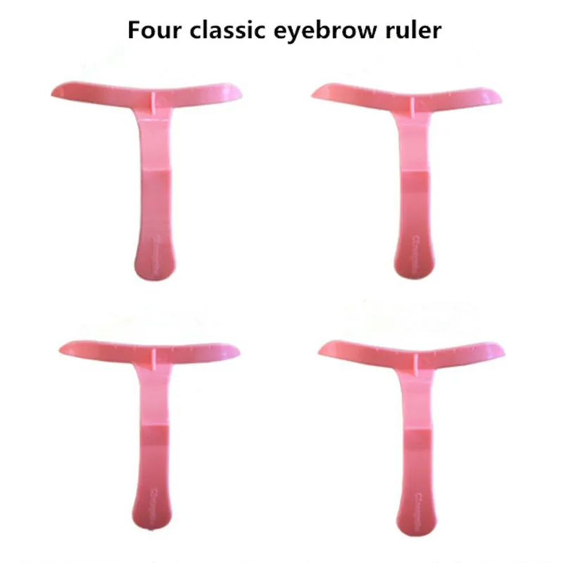 Régua de Plástico Ferramenta de Modelagem para o Iniciante Radiano Governante Maquiagem Definitiva Sobrancelha Clássico Tatuagem Sobrancelhas 4 Pçs - Set 2 Cheap Stencil p sobrancelhas
