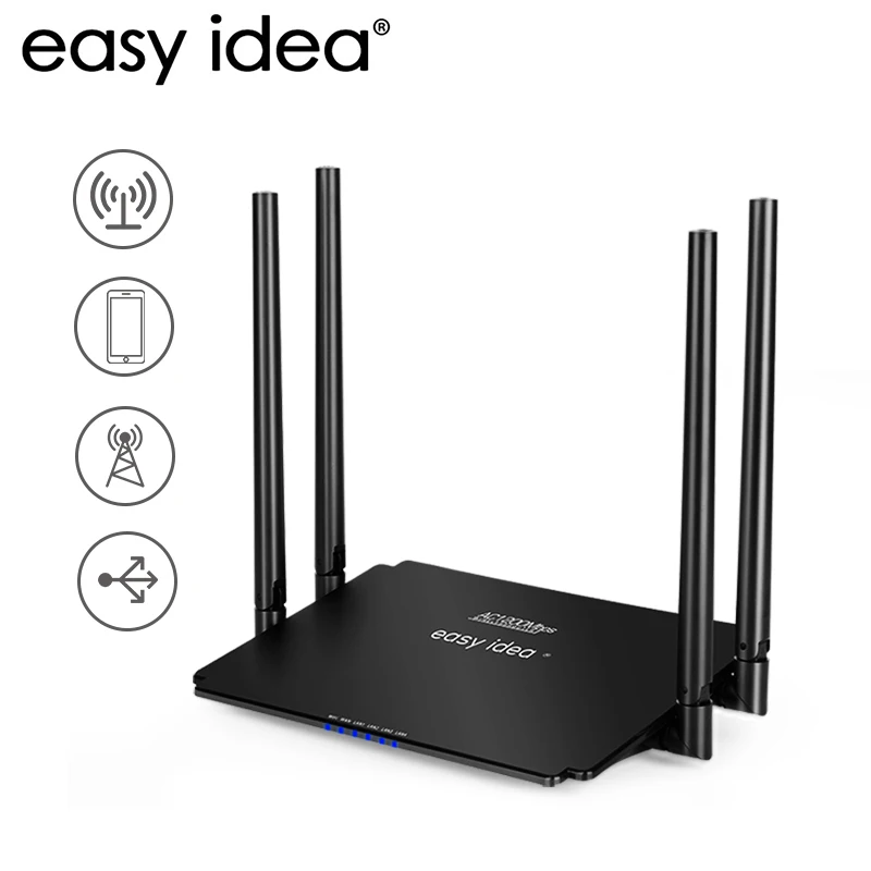 

WiFi Router AC 1200Mbps Wireless Router Wi-Fi Smart APP Management WISP AP Mode High Power Dual Band 2.4GHz/5GHz Wifi Extender