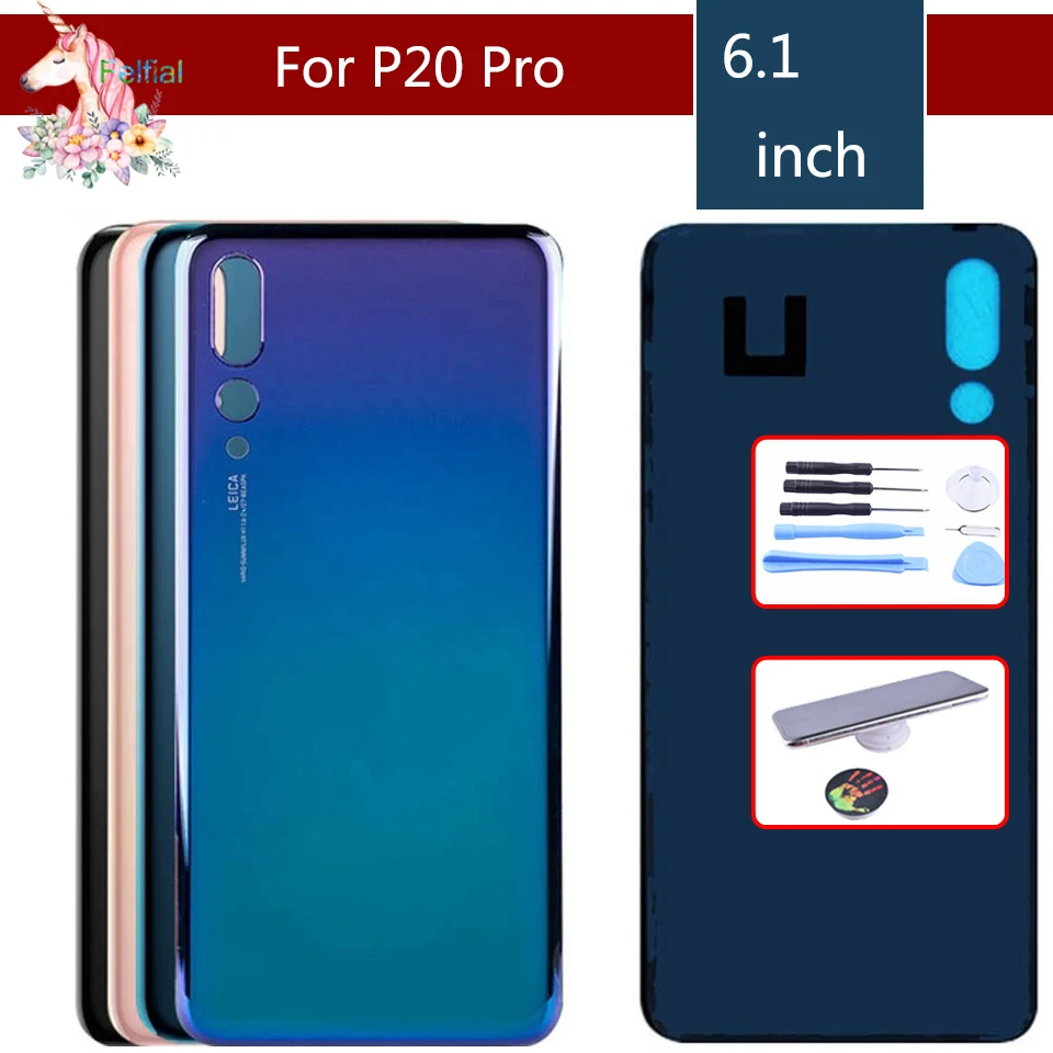 

10pcs For Huawei P20 Pro CLT-L04 CLT-L09 CLT-L09C CLT-L29 CLT-L29C Battery Cover Back Housing Rear Door Case Battery Cover Panel