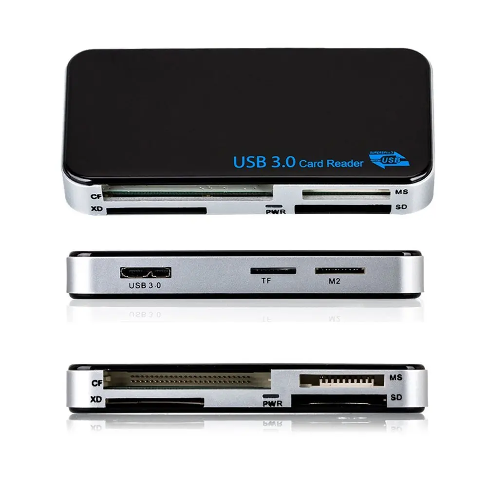 USB 3,0 Все-в-1 Компактное флэш-устройство для чтения карт памяти адаптер 5 Гбит/с высокоскоростной USB кард-ридер для TF SD XD CF безопасные числовые карточки