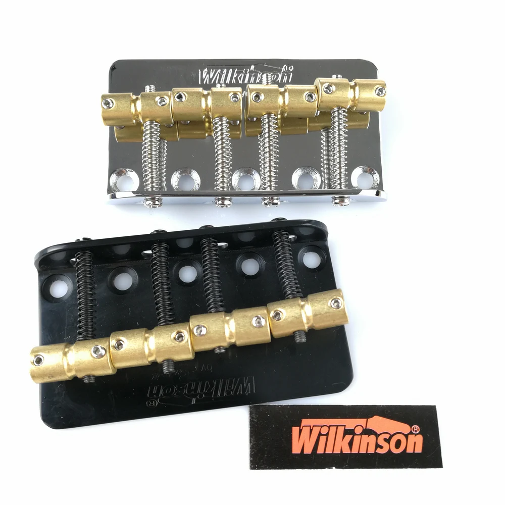 Wilkinson WBBC четыре 4 Струны для электрической Басс мост с латунные Колки для точности джаз бас хром серебро черный