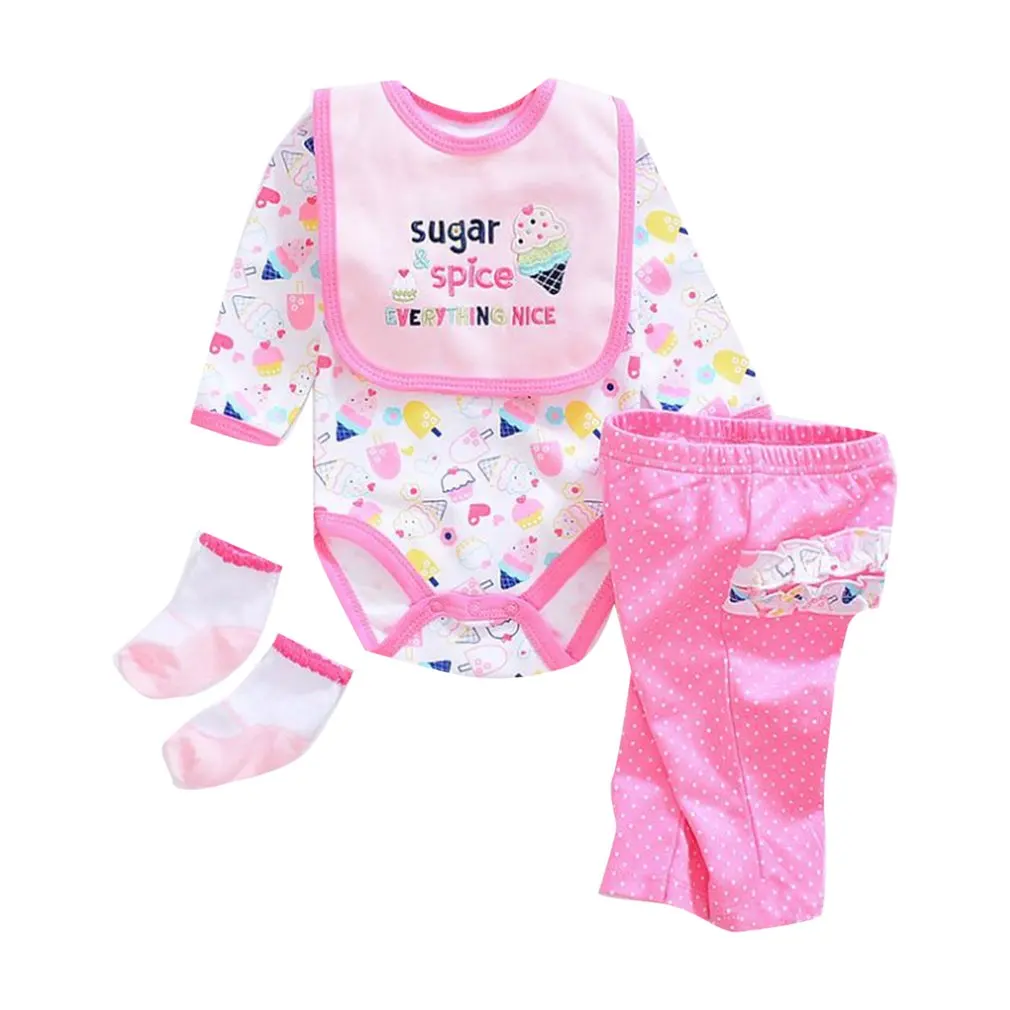 Одежда подходит для 50 55 см Reborn Baby Doll игрушки комбинезон брюки носок 3 шт./компл.