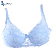 Ladies Women Sexy Underwear 3 4 Cup Padded Lace Sheer Bra Cup B ONLY