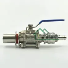 Пиво варить бесшовных Quick Disconnect чайник клапан комплект, из 3 предметов шариковый клапан, 1/" Quick Disconnect 1/2" Барб Homebrew оборудование