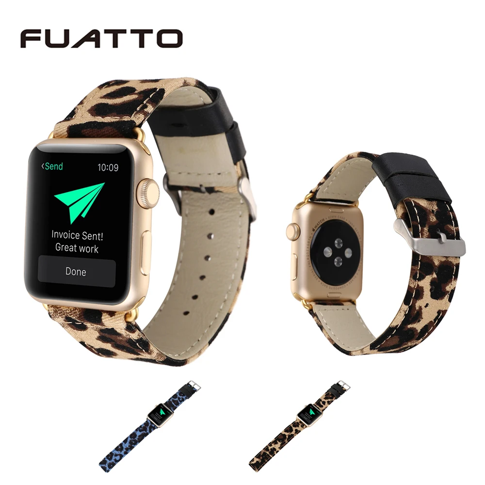2018 новинка стиль леопард популярные часы кожаный ремешок для Apple Watch Iwatch 1/2/3