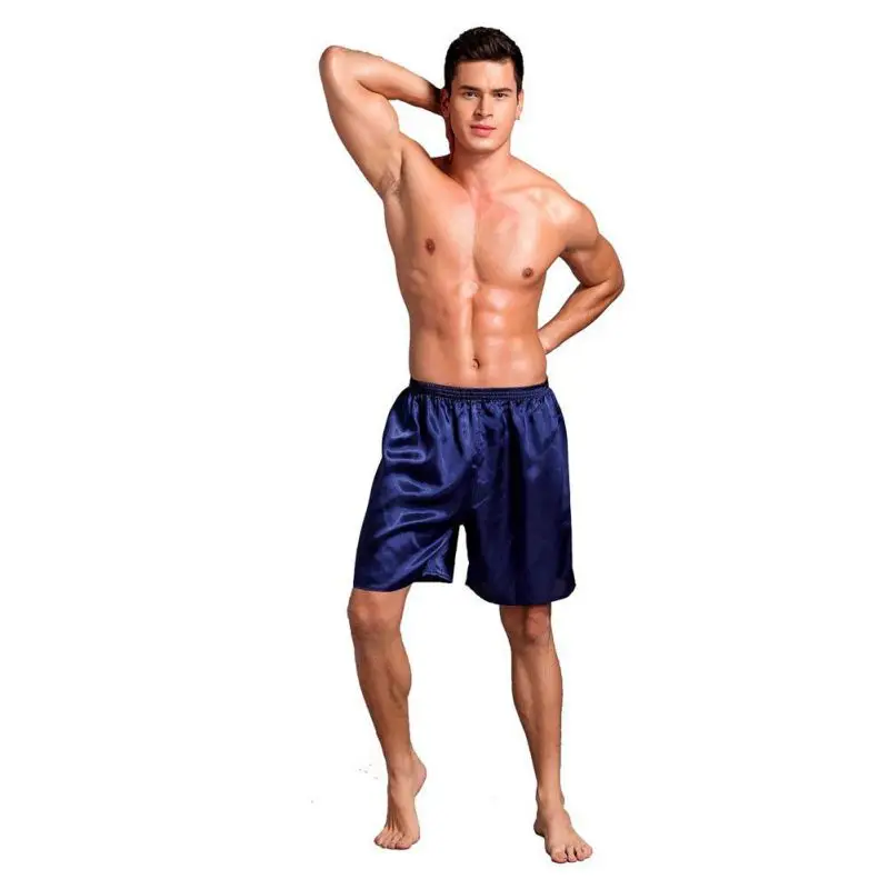 Для мужчин Пижамные Шорты пижамные штаны для мужчин одноцветное Lounge Короткие штаны Мягкие Летние Шорты для сна домашняя пижама, мужское нежнее бельё, плюс Размеры W1