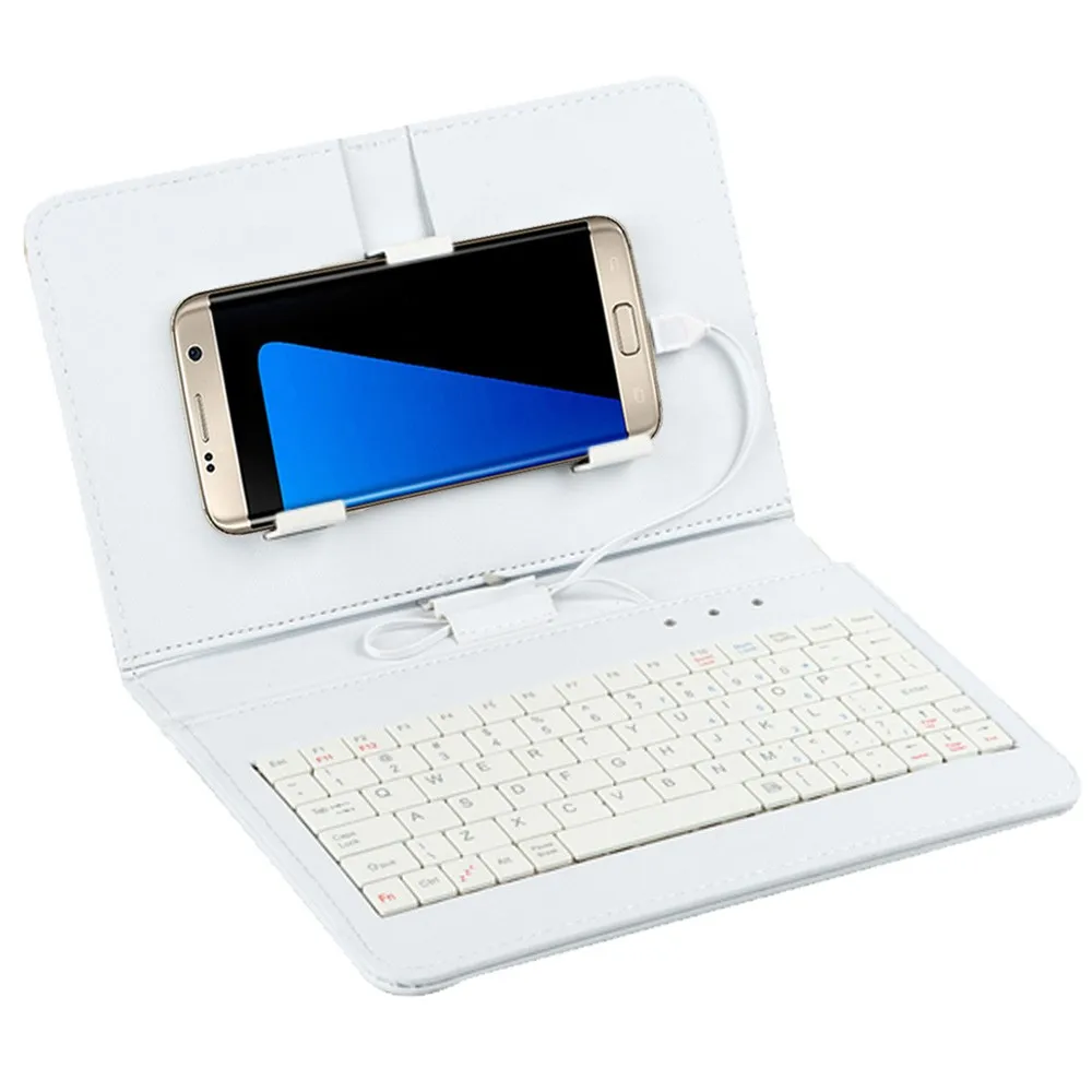 

High quality New Wired General Wired Keyboard Flip Holster Case For Andriod Mobile Phone 4.2-6.8'
