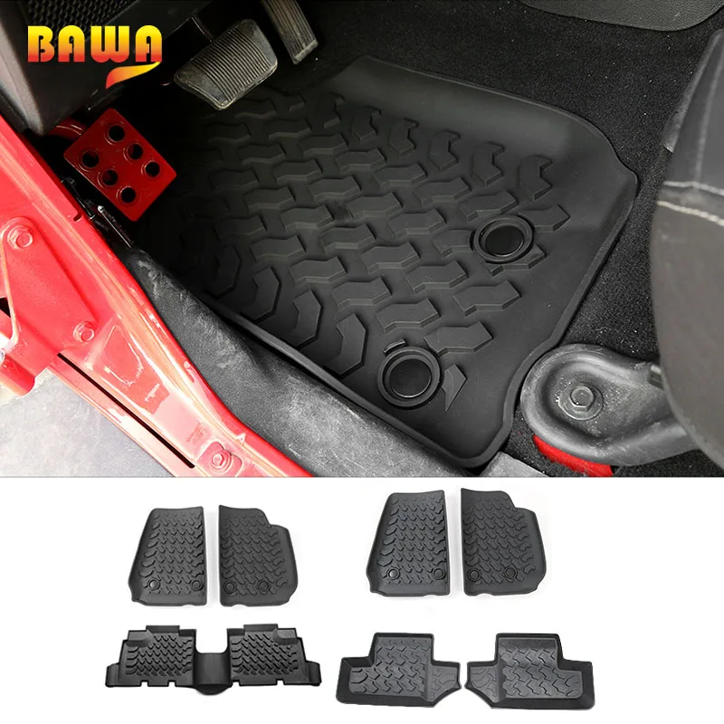 BAWA Floor Mats for Jeep Wrangler JK 2014-2017 Rubber Mat 2 Door 4 Doors Accessories for Jeep Wranler jk BAWA Floor Mats for Jeep Wrangler JK 2014-2017 Rubber Mat 2 Door 4 Doors Accessories for Jeep Wranler jk