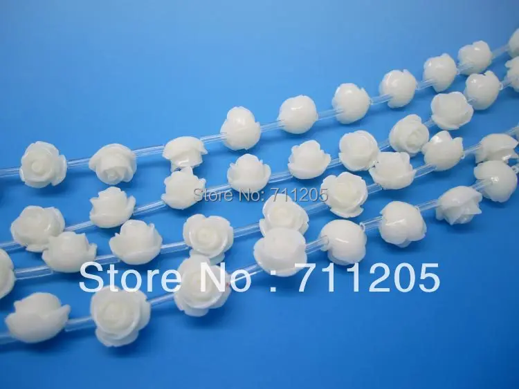 

Wholesale 25pcs, 10-11mm White Synthetic Resin Rose Beads,Min.Order $10,we provide mixed wholesale for all items !