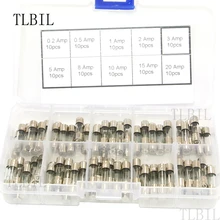 100 шт./компл. 5x20 мм быстродействующие Стекло трубка предохранители в ассортименте Наборы быстродействующие Стекло предохранители продвижение