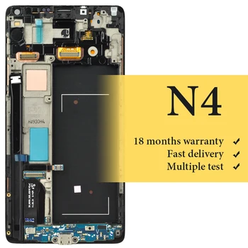 

For note 4 N9100 lcd screen with frame 5.7 inch no dead pixel For mobile phone lcd display replacement assembly
