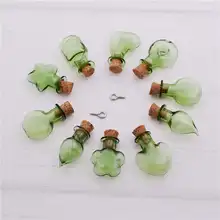 20pieces/lot green color glass Bottle with cork essential oil vial popular glass globe necklace pendant DIY jewelry findings цена 20pieces/lot green color glass Bottle with cork essential oil vial popular glass globe necklace pendant DIY jewelry findings цены онлайн