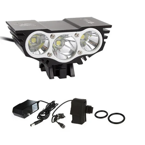 

3800 lm 3x T6 waterproof headlamp LED Front Bike Bicycle Light Headlight Light & 4*18650 battery pack worked+Charger