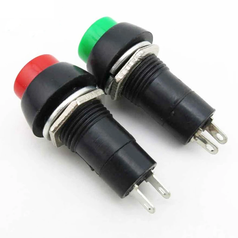 2Pcs Mini 2 pin Round Toggle Self-locking Power ON/OFF Push Button Switch、2018 2Pcs Mini 2 pin Round Toggle Self-locking Power ON/OFF Push Button Switch、2018