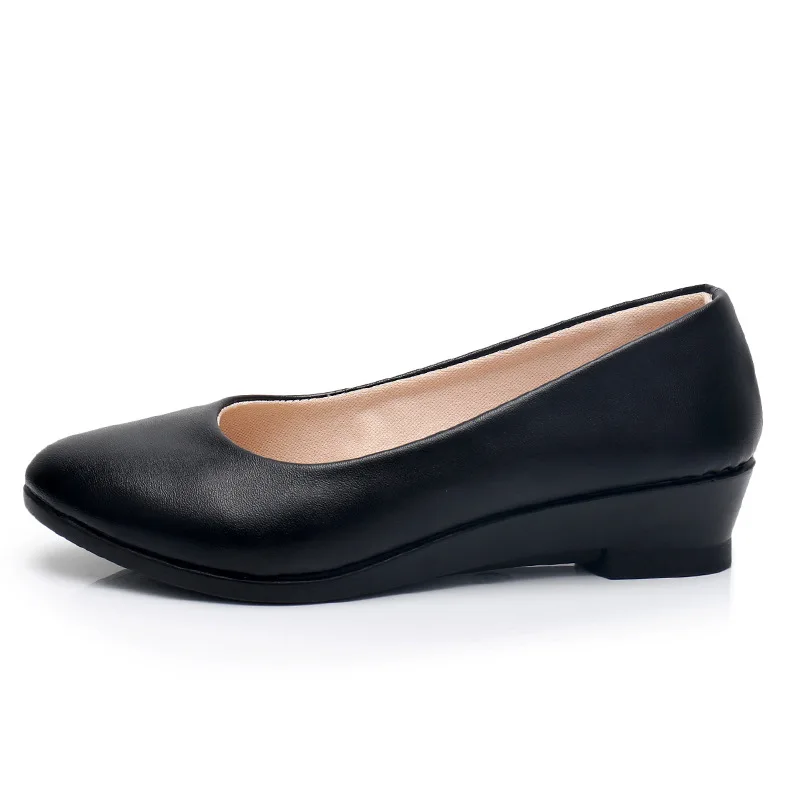 ladies black comfy work shoes