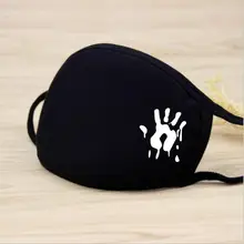 1 шт Пылезащитная маска для лица в форме ладони, унисекс, корейский стиль, Kpop, черный медведь, Велоспорт, Анти-пыль, хлопок, защитный чехол для лица, маски