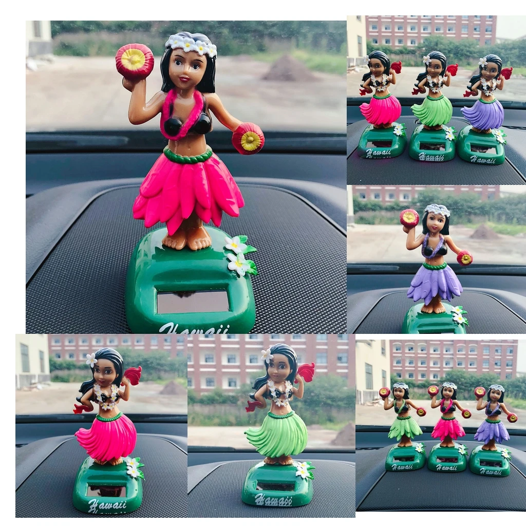    LULU PARTY GIRL SOLAR POWER HEAD BOBBING CAR DASHBOARD BOBBLEHEADS STATUES TOY HOME CAR OFFICE DANCER GIRL