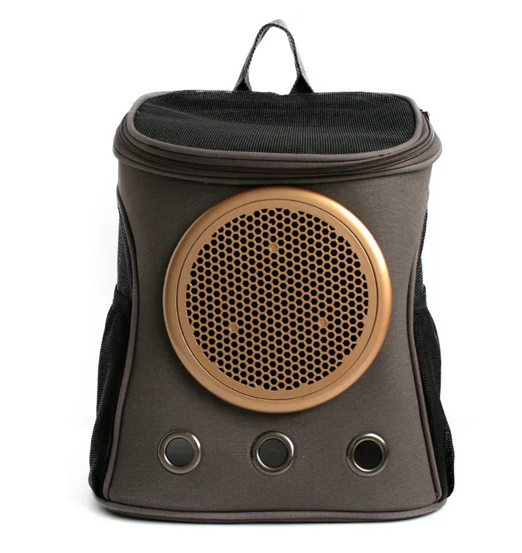 Hot Sale Breathable Cats Carriers Small Dog Outdoor Portable Backpacks Canvas Bag with Transparent Cover Droppshipping (9)