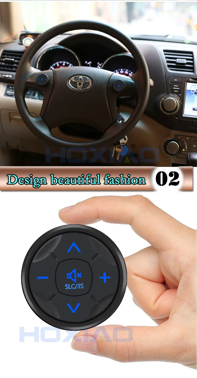 Автомобильная оплетка рулевого колеса Управление кнопка для DVD Универсальный беспроводной android gps навигации автомобиля рулевое колесо кнопки пульта дистанционного управления