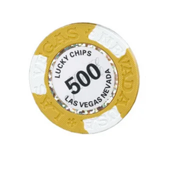 

20 PCS/LOT LUCKY CHIPS Poker Chips 14g Clay/Iron/ABS New Design Chips Texas Hold'em Poker Wholesale For Club Free Shipping