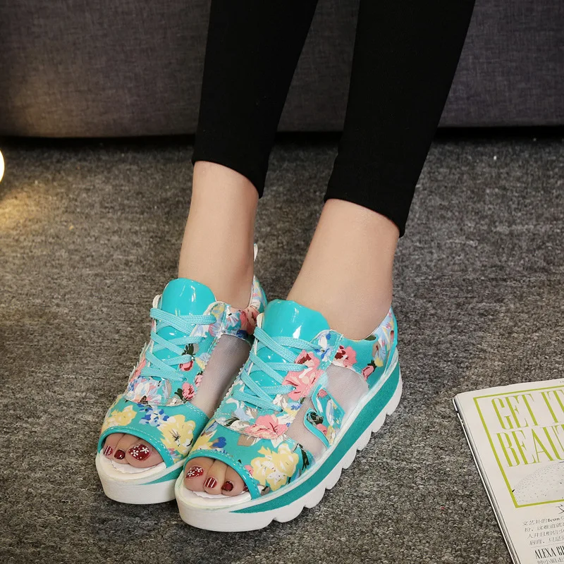 

Women Summer Low Heel Wedges Fish Mouth Shoes Sandals Female Students Sandals
