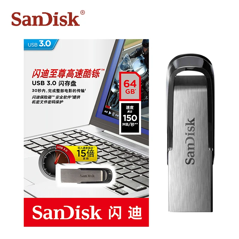 SanDisk USB 3,0 флеш-накопитель 64 Гб CZ73 SB флэш-накопитель 128 ГБ 16 ГБ USB флешка 32 Гб Кле usb карта памяти Флешка 3,0 memoria U диск