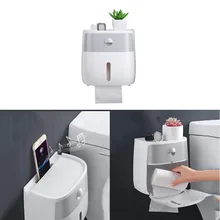 Держатель туалетной бумаги настенный бумажный креативный ящик для хранения Пластиковый Ванная и туалет туалетная бумага диспенсер для салфеток