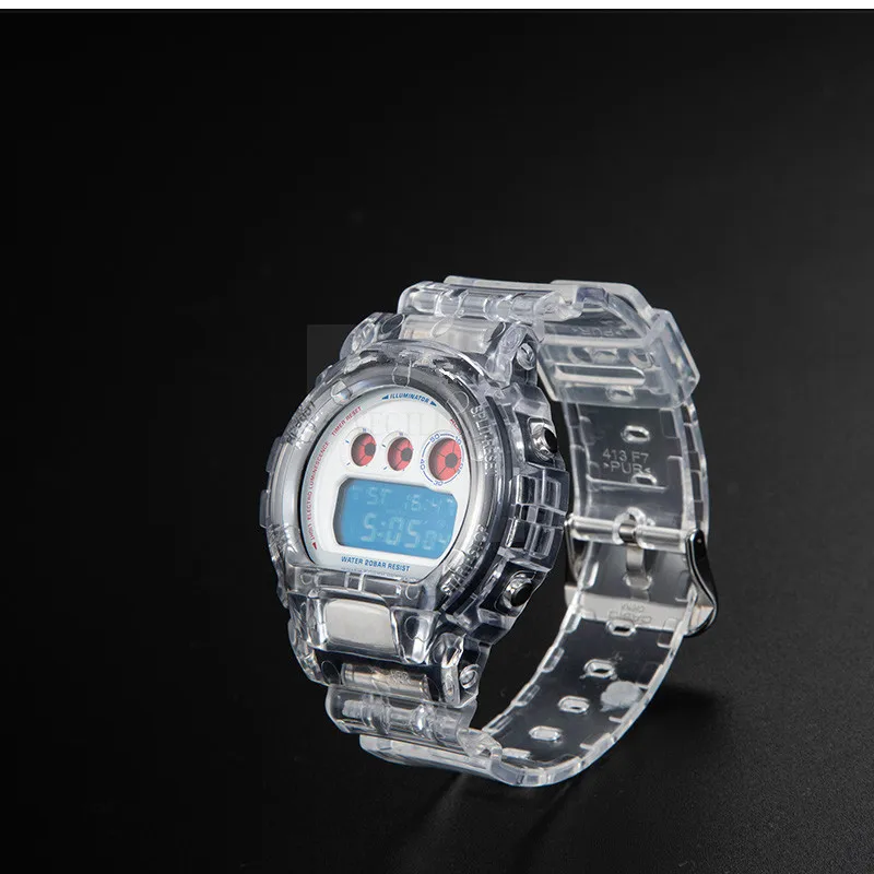 Силиконовый ремешок для часов DW6900 DW6930 спортивный водонепроницаемый прозрачный +