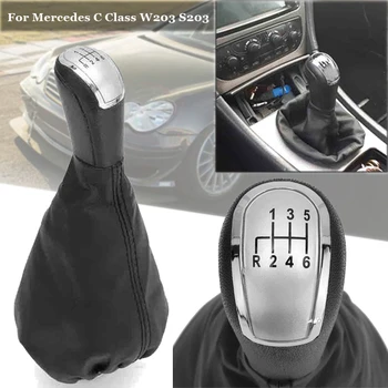 

Black Shift Gear Knob 6 Speed For Mercedes For C-Class W203 S203 Accessories Fashion