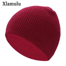 Xlamulu, новинка, модные женские шапки бини, мужские вязаные шапки, зимние шапки для женщин, шапка бини, женская вязаная шапка, шапки