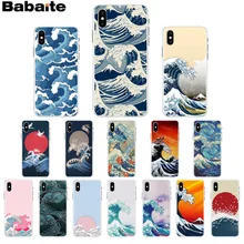 Babaite Wave Art японский зеленый Illust Роскошный Уникальный Дизайн чехол для телефона iPhone X XS MAX 6 6s 7 7plus 8 8Plus 5 5S SE XR
