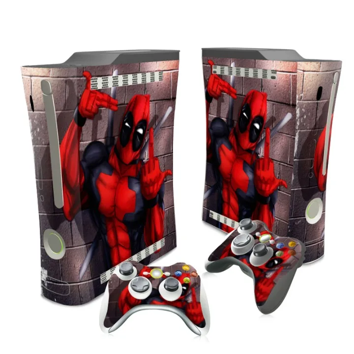 

New Design Deadpool Vinyl Decal Skin Sticker cover for Xbox 360 Fat Console Controller