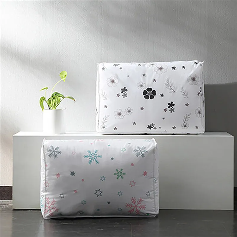 

Foldable Storage Bags Folding Organizer Bag for Clothes Quilt Blanket Pillow Luggage Breathable Closet Organizer D25