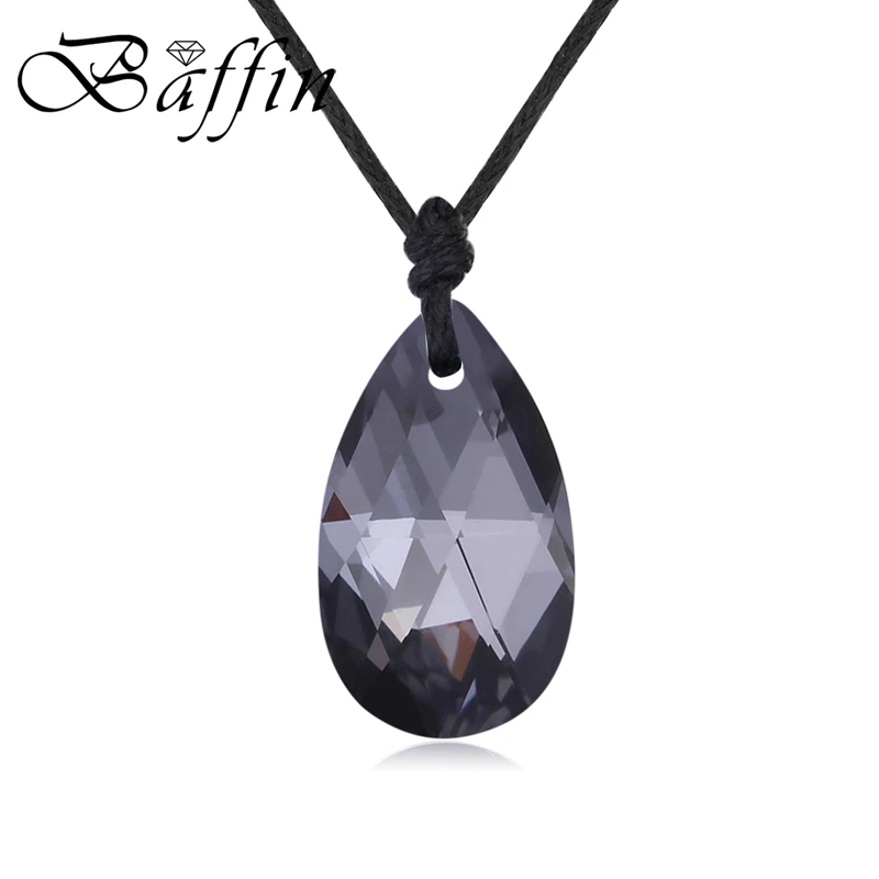 Collar colgante de gota de agua de Cristal SWAROVSKI mujer, cadena de cuerda cierre, Vintage, hecho 2018 genuino|necklace with|necklace with ropenecklace necklace - AliExpress