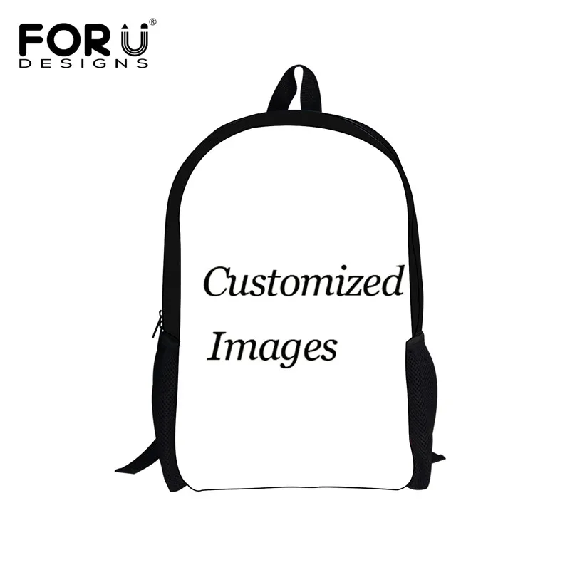 FORUDESIGNS Jeans Style Women Backpack School Backpacks for Teen Girls Canvas Cute Denim Animal Fox Print Children School Bags - Цвет: custom C