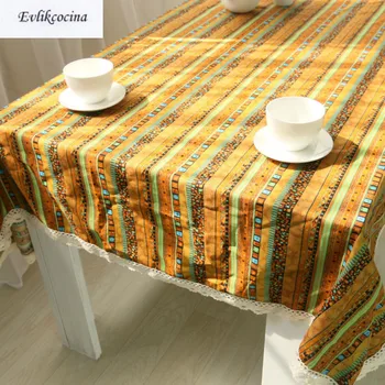 

Free Shipping Yellow Bohemia Striped Tablecloth Cover Toalha De Mesa Nappe Rectangulaire Concise Manteles Para Mesa Tafelkleed