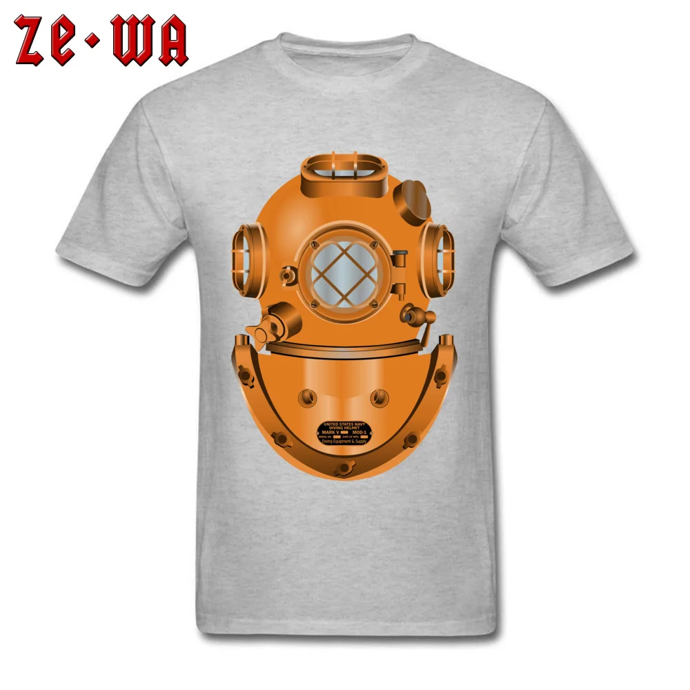 Family Mens T-shirts Crew Neck Short Sleeve All Cotton diving helmet 158250 Tees Crazy Tee-Shirts Drop Shipping diving helmet 158250 grey