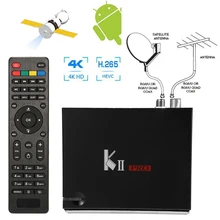 All in one KII Pro Android 5.1 With 2G RAM MPEG-4 Digital DVB-T2 DVB-S2 Satellite Receiver IKS Cline Biss Combo H.265 4K TV Box