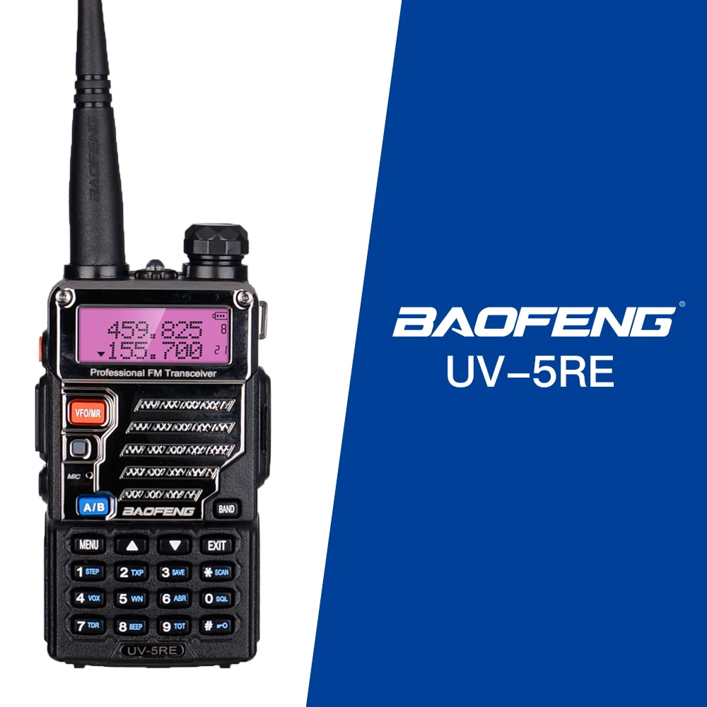 Baofeng UV-5RE для полицейской рации сканер радио двухдиапазонный Cb радиопередатчик UHF 400-520 МГц и VHF 136-174 МГц