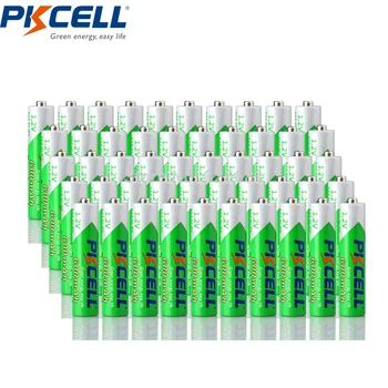 

100Pcs PKCELL 600mAh AAA 1.2V NiMH Rechargeable Battery Low Self Discharge For Watches Camera flashlight 4pcs battery box cases