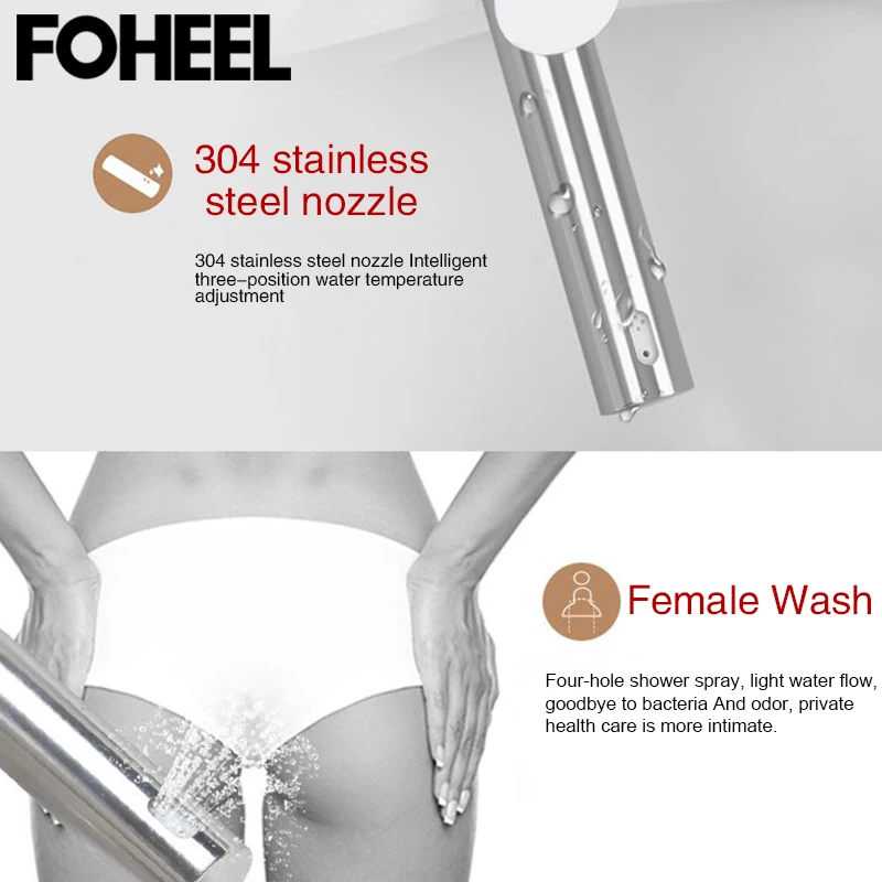  FOHEEL Automatic Open Smart Toilet Seat Cover Electric Smart Bidet Toilet Seat WC Auto Open Seat He - 32967677516