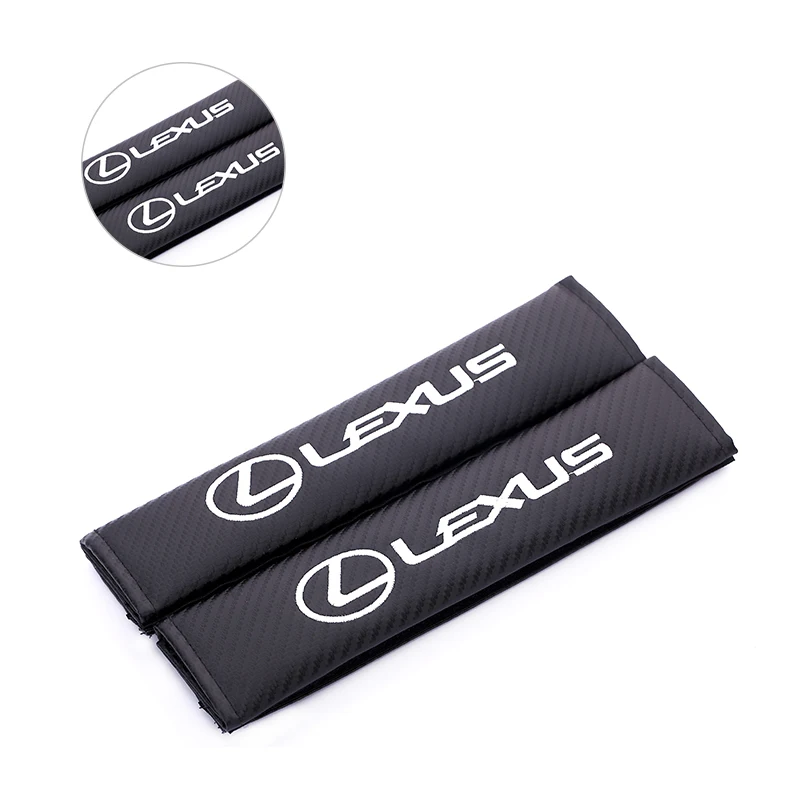 

2pcs Carbon Fiber Seat Belt Cover Safety Shoulder Pads for Lexus IS250 IS300 RX330 RX350 nx200t es250 GS300 GS400 GX470 GX460
