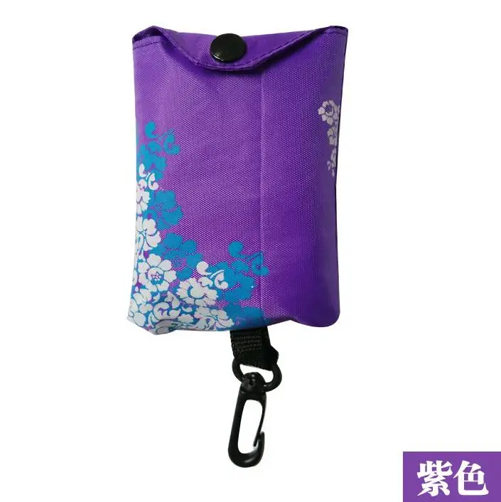 38*60 см Новая мода печать цветы складные многоразовые хозяйственные сумки Горячие EcoTote сумки Удобные сумки для хранения большой емкости - Цвет: purple and flower
