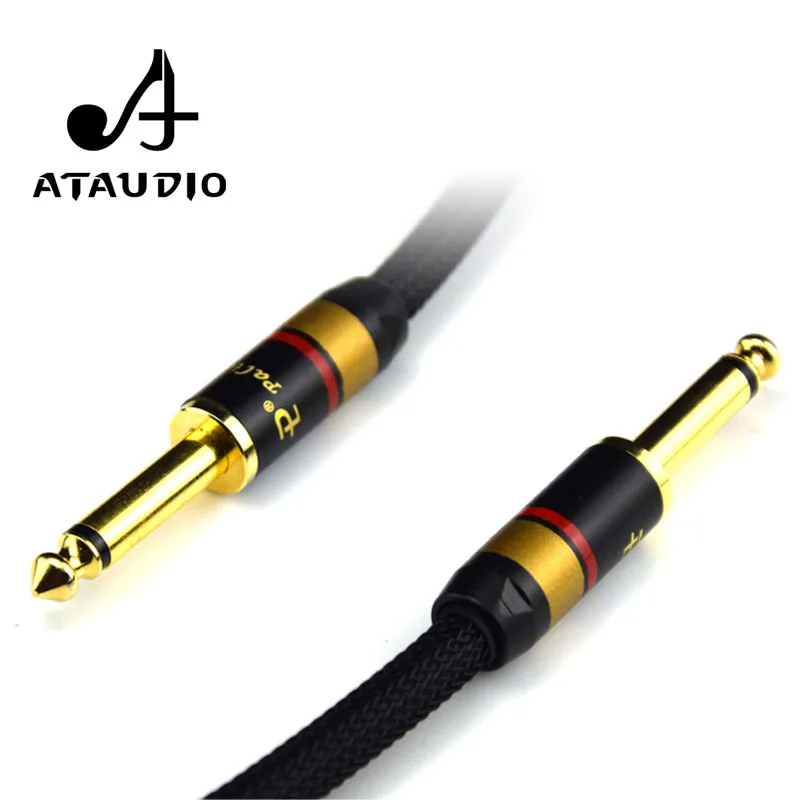 Кабель ATAUDIO HIFI MONO 6 5 мм 4N OFC 1/4 &quotJack 35 кабель Папа папа|6.5mm cable|male cablecable male |