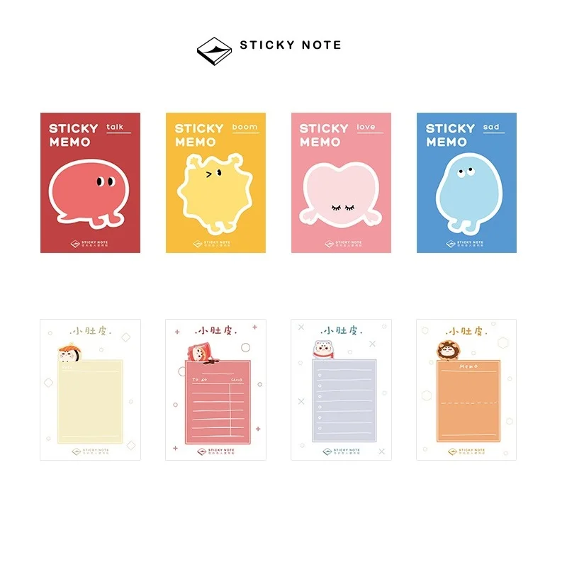 

24 pcs/Lot Cartoon big eye sticky note To do date memo pad Adhesive check list marker post Stationery items Office School F263