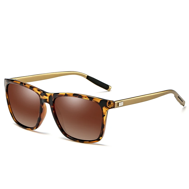 Алюминиевые Классические поляризованные солнцезащитные очки для мужчин и женщин, брендовые дизайнерские винтажные очки, солнцезащитные очки для вождения UV400 - Цвет линз: Demi Brown Brown
