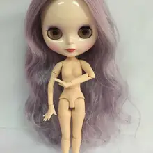 Стоимость цельная кукла без одежды blyth кукла фиолетовые волосы фабрика кукла подходит для DIY Изменить игрушка BJD для девочек