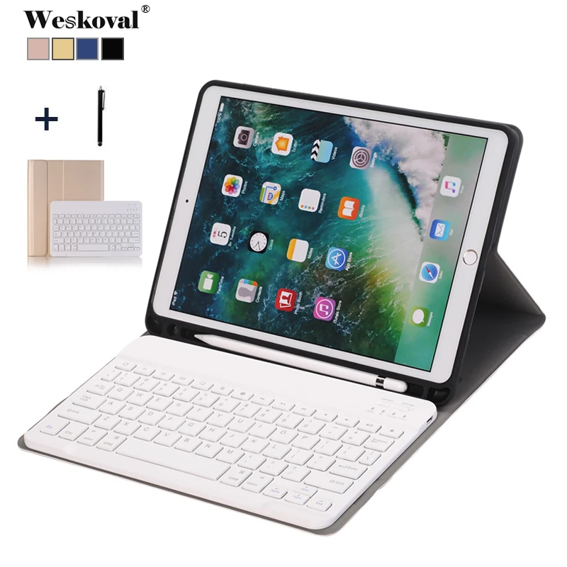 For iPad Pro 10.5 Case Detachable Wireless Bluetooth Keyboard Leather