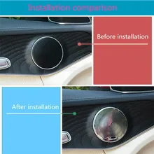 For Mercedes Benz New C Class W205 2015-2017 Stainless Steel Car Door Audio Speaker Decorative Cover Trim 3D sticker Car-styling